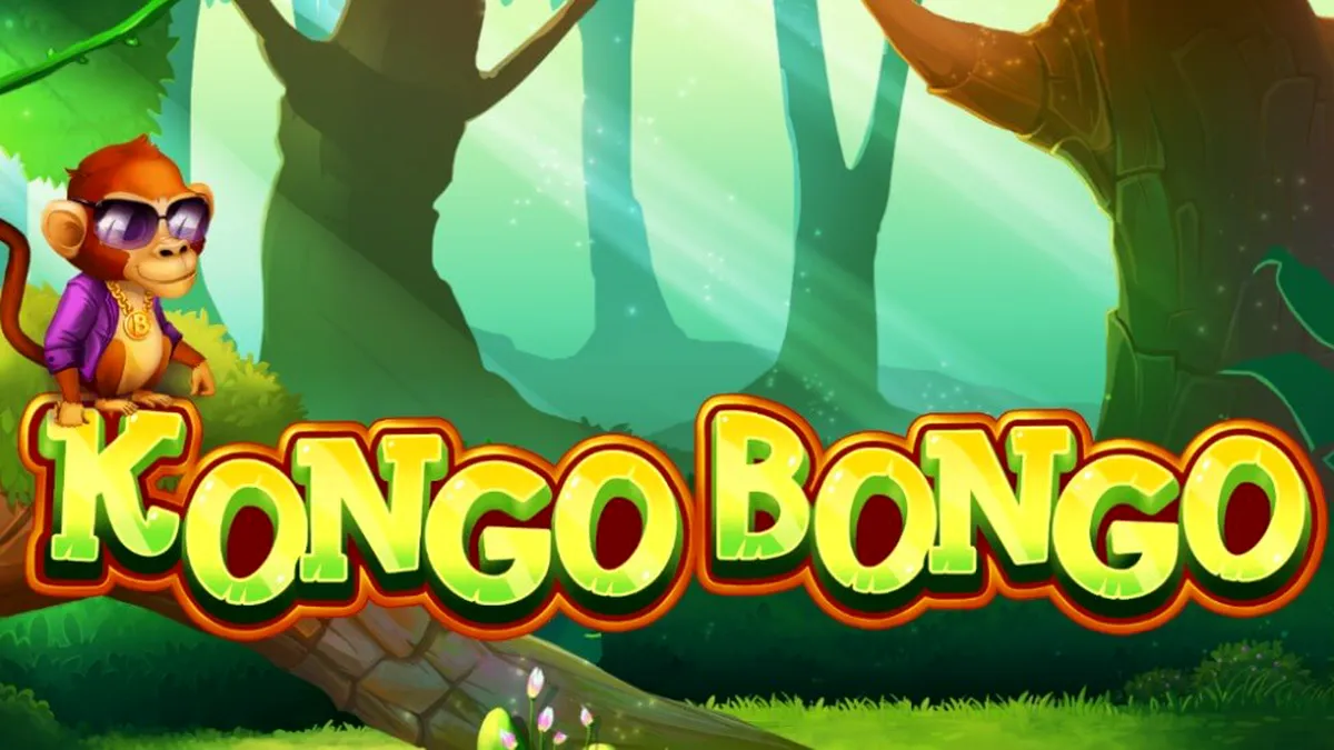 Slot Kongo Bongo com tema de selva e gorila